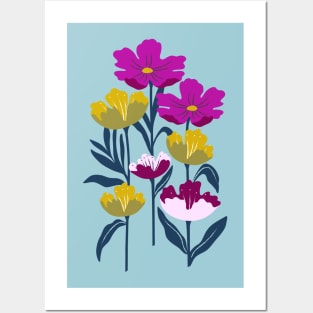 Bold tropical flowers Posters and Art